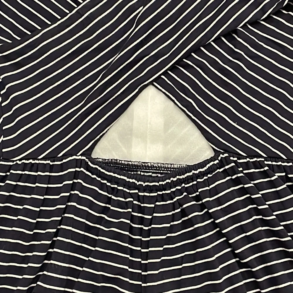 LOFT Petite Navy and White Striped Tank Dress - Size XSP - Picture 6 of 8